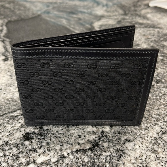 Gucci vintage 70’s microgucuccissima mens canvas wallet - Picture 2 of 6